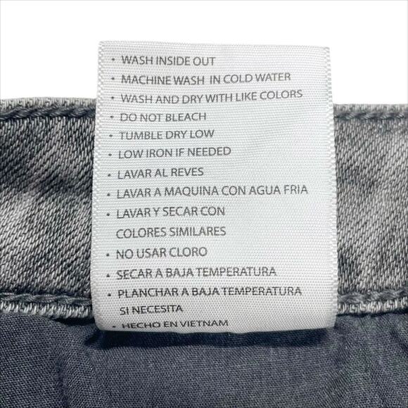 Kancan Harlo Mid Rise Flare Jeans Light Gray Knee Holes Size 13/30 - Picture 10 of 10